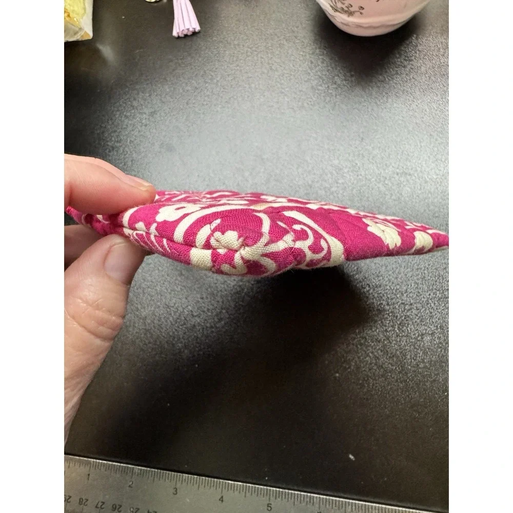 Vera Bradley‎ Pink Floral Quilted Zip Coin Purse Wallet Small Wristlet